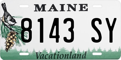 ME license plate 8143SY