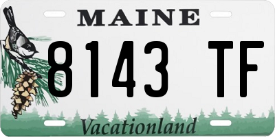 ME license plate 8143TF
