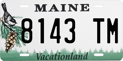 ME license plate 8143TM