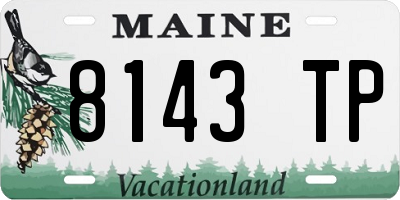ME license plate 8143TP