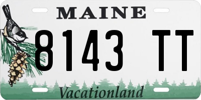 ME license plate 8143TT