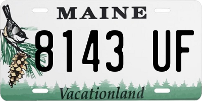 ME license plate 8143UF