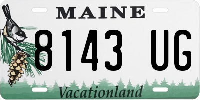 ME license plate 8143UG