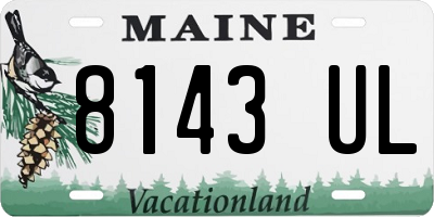 ME license plate 8143UL