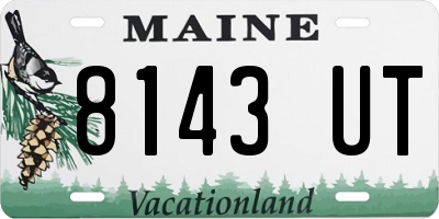 ME license plate 8143UT
