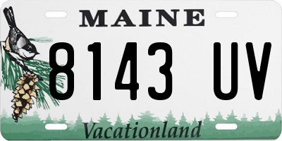 ME license plate 8143UV