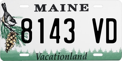 ME license plate 8143VD