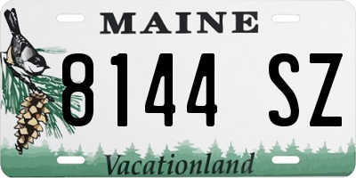 ME license plate 8144SZ