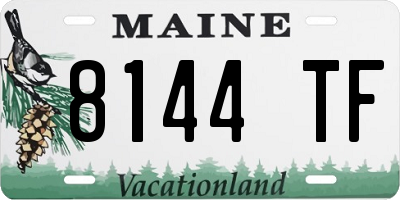 ME license plate 8144TF