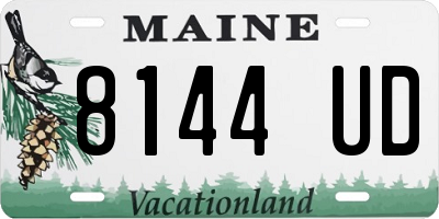 ME license plate 8144UD