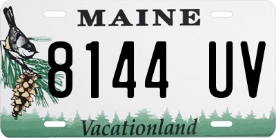 ME license plate 8144UV