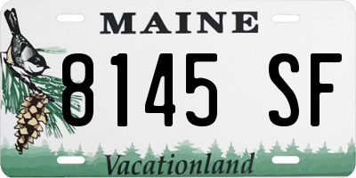 ME license plate 8145SF
