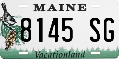 ME license plate 8145SG