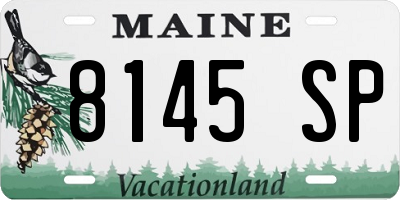 ME license plate 8145SP