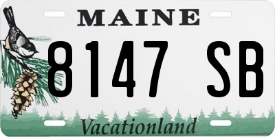 ME license plate 8147SB