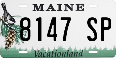 ME license plate 8147SP