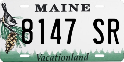 ME license plate 8147SR