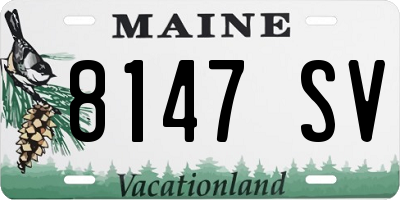 ME license plate 8147SV
