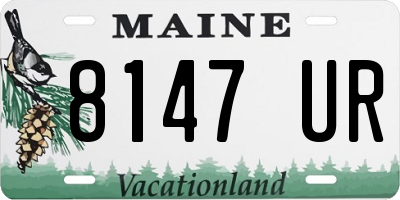 ME license plate 8147UR