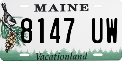 ME license plate 8147UW