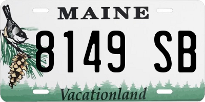 ME license plate 8149SB