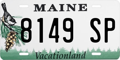 ME license plate 8149SP