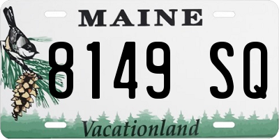 ME license plate 8149SQ