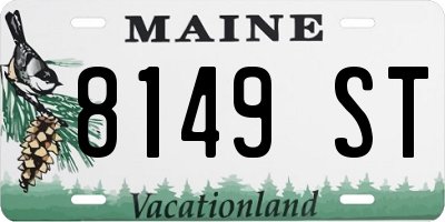 ME license plate 8149ST