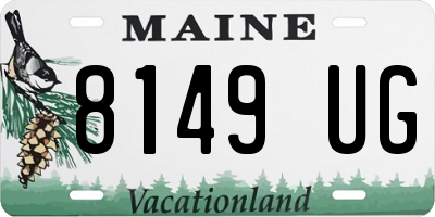 ME license plate 8149UG