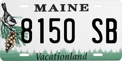 ME license plate 8150SB