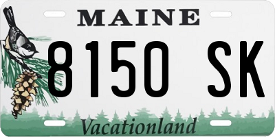 ME license plate 8150SK