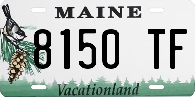 ME license plate 8150TF