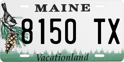 ME license plate 8150TX