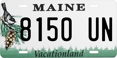 ME license plate 8150UN