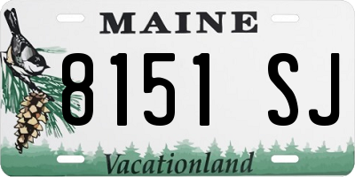 ME license plate 8151SJ