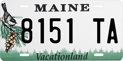ME license plate 8151TA