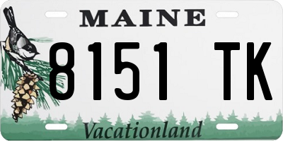 ME license plate 8151TK