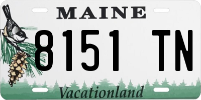 ME license plate 8151TN