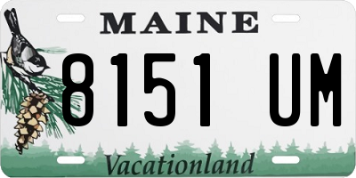 ME license plate 8151UM