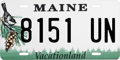 ME license plate 8151UN