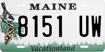 ME license plate 8151UW