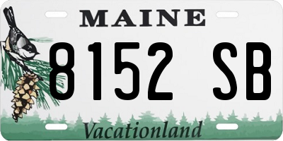 ME license plate 8152SB