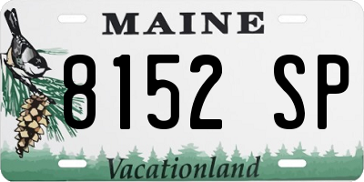 ME license plate 8152SP