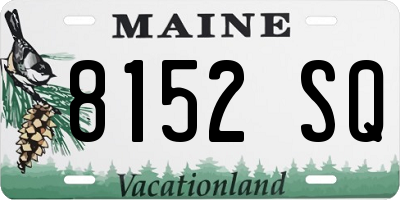 ME license plate 8152SQ