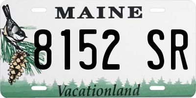 ME license plate 8152SR