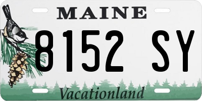 ME license plate 8152SY