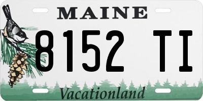 ME license plate 8152TI
