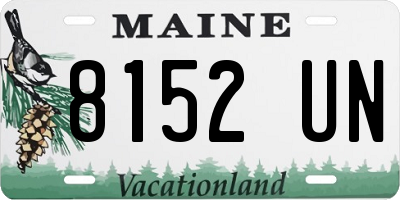 ME license plate 8152UN
