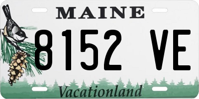 ME license plate 8152VE