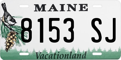 ME license plate 8153SJ